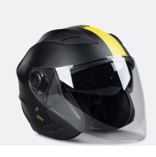 Casco Jet Course City Negro Mate-Amarillo por 32.99€