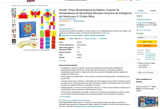 Zerodis 155pcs Rompecabezas de Madera para niños 2-10 años por solo 5,69€