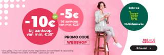 Tot €10 korting bij aankoop producten op de site Multipharma.be