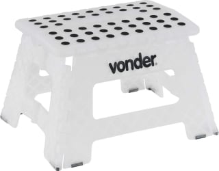 Banqueta de Plástico da Vonder, modelo Dobrável - R$ 57,90