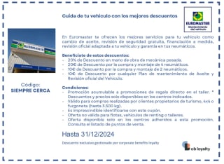 Código 20% Descuento obra de mecánica pesada en Euromaster