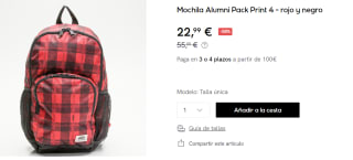 Mochila Vans Alumni Pack Print 4 por 22.99€