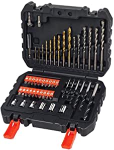 BLACK+DECKER A7188 Set de 50 Piezas con Brocas y Puntas para Atornillar y Taladrar Brocas de Titanio por 10,99€.