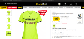 Maillot Borussia Dortmund BVB PUMA pour femme à 18,99€