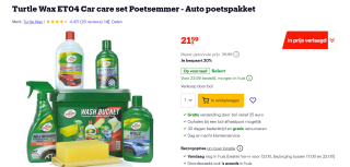 Turtle Wax ET04 Car care set voor €21,59 bij Bol