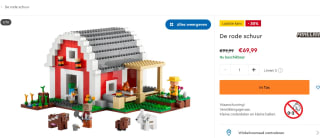 LEGO Minecraft De rode schuur voor €69,99 in de Lego shop