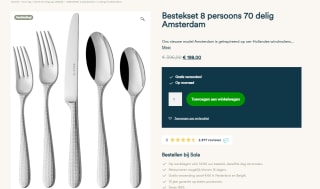Sola Amsterdam 8-Persoons 70-delige Bestekset voor €198 bij Sola