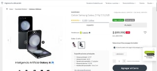 Celular Samsung Galaxy Z Flip 5 512GB por $899.990