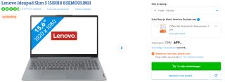 Lenovo IdeaPad Slim 3i Gen 8 laptop voor €699 bij Coolblue