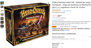 Hasbro Gaming Avalon Hill Sistema de Juego HeroQuest por 74,99€