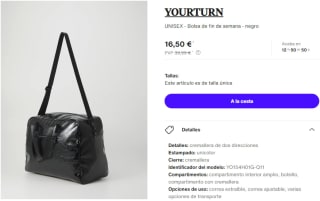 Bolso de fin de semana YOURTURN por 16.5€