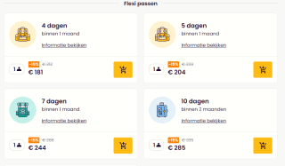 15% korting op geselecteerde passen bij Interrail