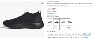 Trainers adidas Cloudfoam Move Sock voor €39,99 bij Amazon