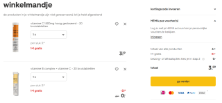1+1 gratis op vitamines en supplementen bij HEMA