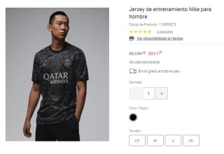 Jersey PSG Alternativo Nike por $911 en Liverpool