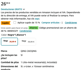 Pack de 2 Tags localizadores IOS QING CAOQING por solo 9,98€