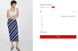 Falda rayas abertura para Mujer por 5.99€