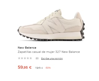 Zapatillas casual de mujer New Balance 327 por 59.95€
