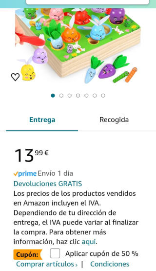 Ophy Juguetes Montessori 7 Conejos por 6,99€.