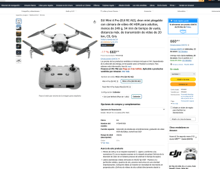 Dron DJI Mini 4 Pro a tan solo 660,29€