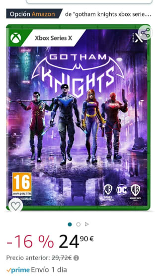 Warner Bros Gotham Knights Standard Edition Xbox Series X por 24,90€.