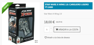 Juego de Mesa Star Wars X-Wing 2.0 - Carguero Ligero YT-2400 por 18€