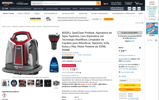 Aspiradora BISSELL SpotClean ProHeat por 119,99€