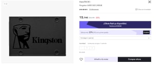 Disco Duro Interno Kingston A400 SSD 240GB por 12.59€