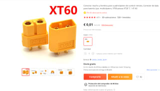 Conector macho y hembra por 0,01€