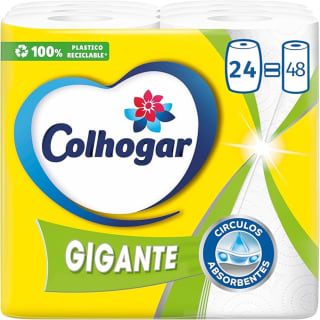 24 rollas Colhogar Gigante Papel de Cocina Extra Absorbente y Resistente por 16,50€