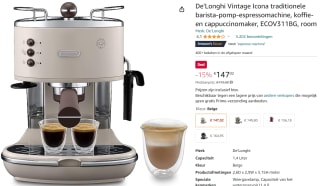 DeLonghi Icona Vintage espressomachine voor €147,02 bij Amazon
