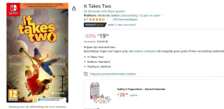 It Takes Two - Nintendo Switch voor €19,98 bij Amazon