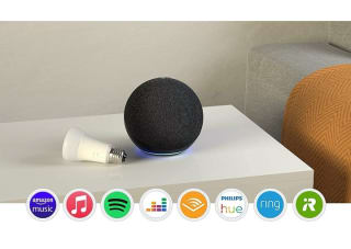 Echo (4.ª generación) Antracita + Philips Hue Bombilla Inteligente por 64,99€.