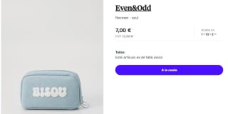 Neceser Even&Odd Bisou por 7€