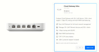 Cloud Gateway Ultra UCG-Ultra voor €110