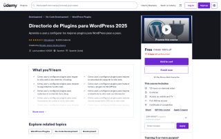 Curso Directorio de Plugins para WordPress 2025 Gratis