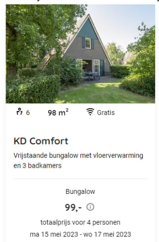 Vanaf €99 een weekend, (korte) midweek óf week weg bij Roompot