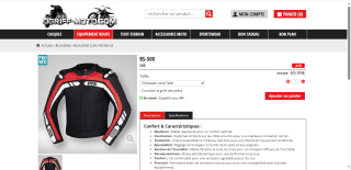 Blouson moto cuir IXS RS-500 à 69,99€