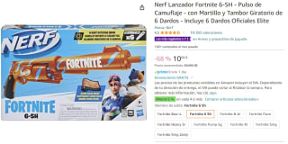Nerf Lanzador Fortnite 6-SH por 10€