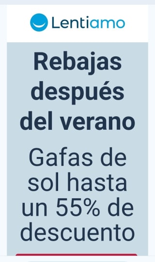 Hasta un 55% de Descuento en Gafas de sol de Lentiamo.