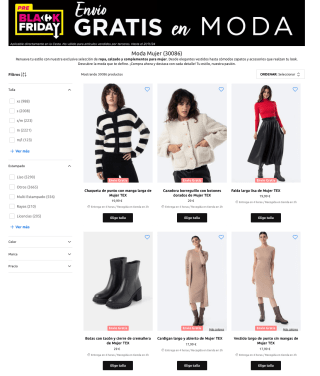 Pre Black Envío Gratis Moda en Carrefour hasta 2 de diciembre