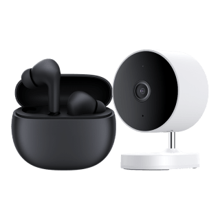 Cámara de vigilancia exterior Xiaomi + Auriculares Bluetooth Redmi buds 4 Active por 35,99€