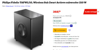 Philips Fidelio TAFW1/10, Wireless Sub Zwart Actieve subwoofer 210 W voor €368,45 bij Bol.