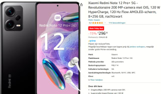 Xiaomi Redmi Note 12 Pro+ 8GB/256GB voor €296,99 bij Amazon