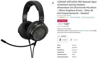 Corsair Virtuoso Pro hoofdtelefoon voor €109,99 bij Amazon