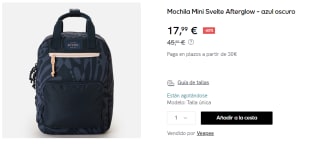 Mochila Rip Curl Mini Svelte Afterglow 9L por 17.99€