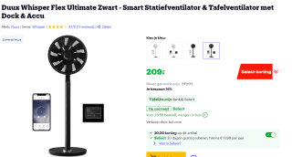 Duux Whisper Flex Ultimate Smart Zwart voor €209 bij Bol.com
