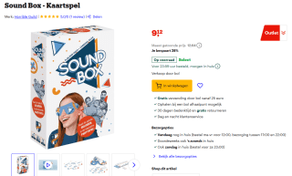 Sound Box - Kaartspel voor €9,12 bij Bol.