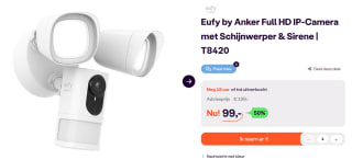 Eufy Floodlight IP-Beveiligingscamera voor €99 bij Ibood