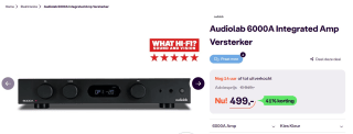 Audiolab 6000A - Geïntegreerde Versterker voor €499 bij Ibood